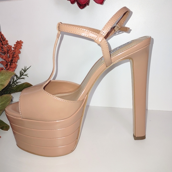 blush platform heels